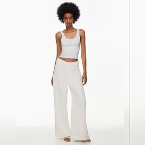 Wilfred Aritzia Taupe wide Leg Trousers